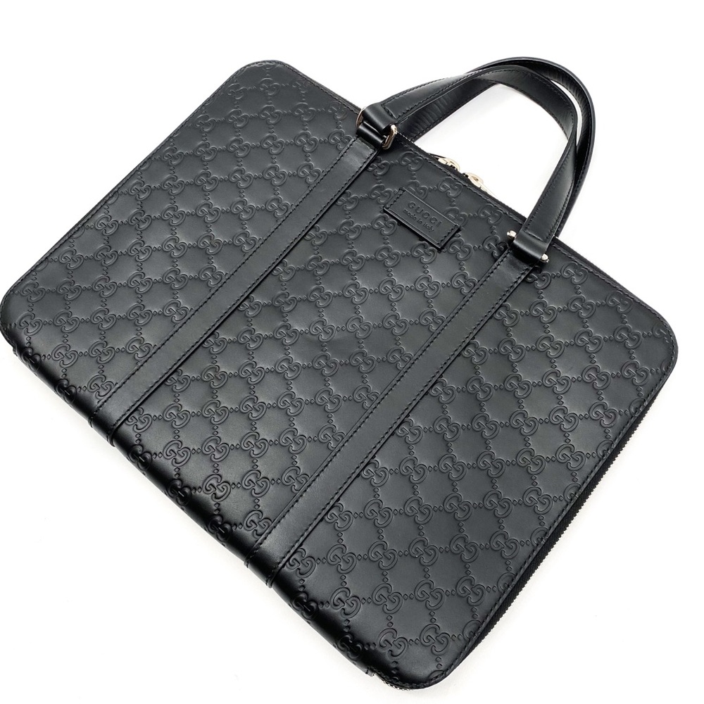 GUCCI Guccissima GG Leather Black Laptop Case - Picture 3 of 16